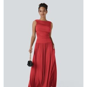 HALARA Red Maxi Dress